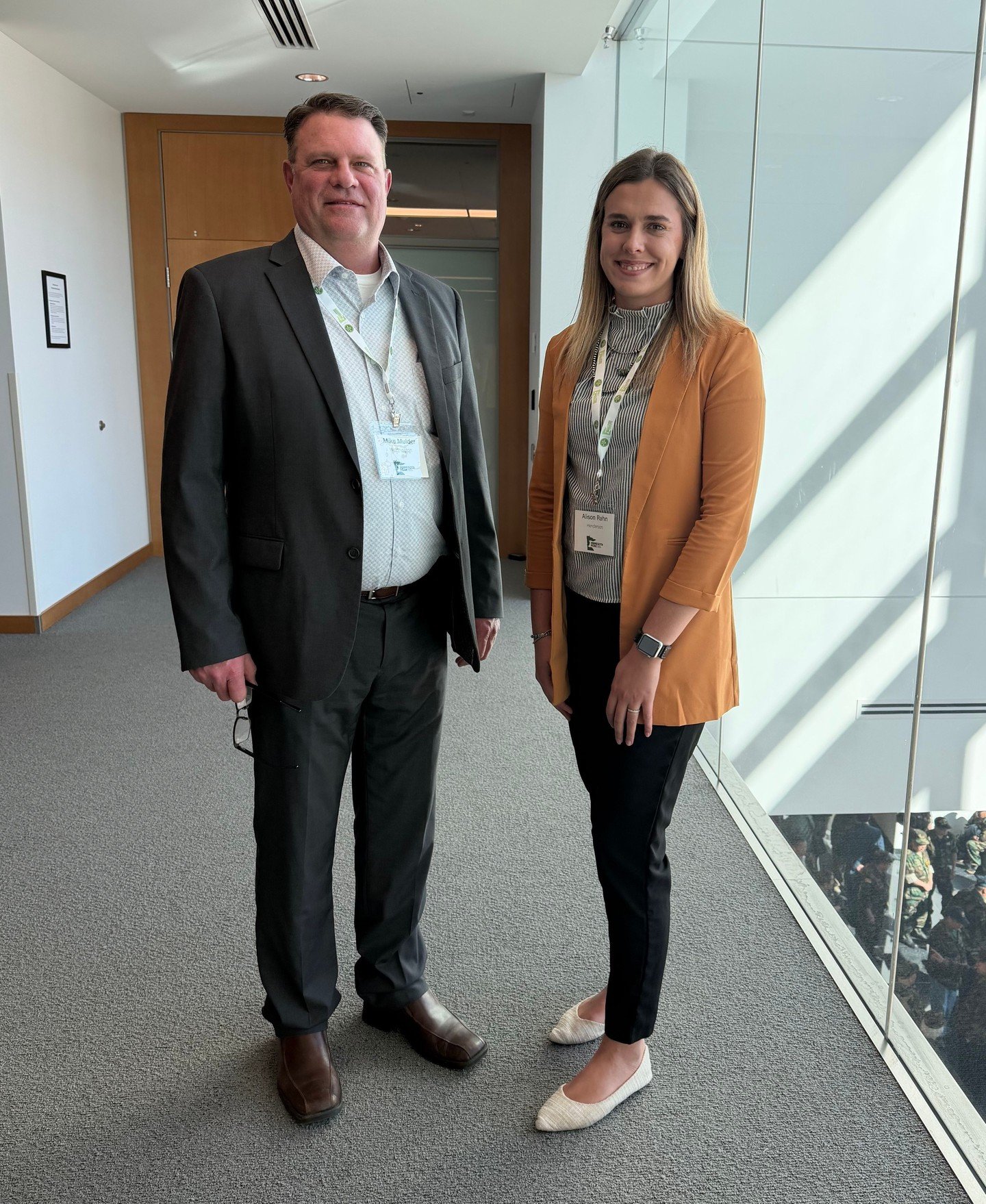 Last week, Mike, Alison, and Scott (not pictured), visited the state capitol for the Minnesota Pork Producer's Day on the Hill. They met with legislators to discuss various policies affecting Minnesota pig farmers such as resource use and management,