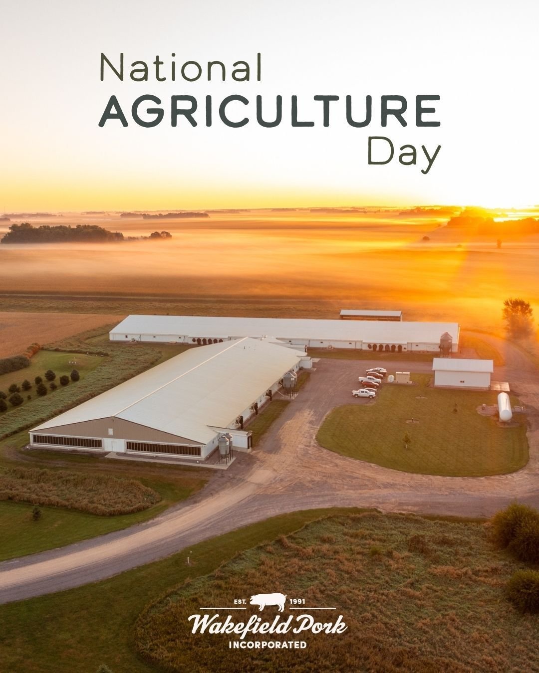Happy National Agriculture Day! Join us in celebrating that feeds, fuels, and clothes the world...not just today, but every day. 🐷 🌽 🚜 

#NationalAgDay #WakefieldPork
