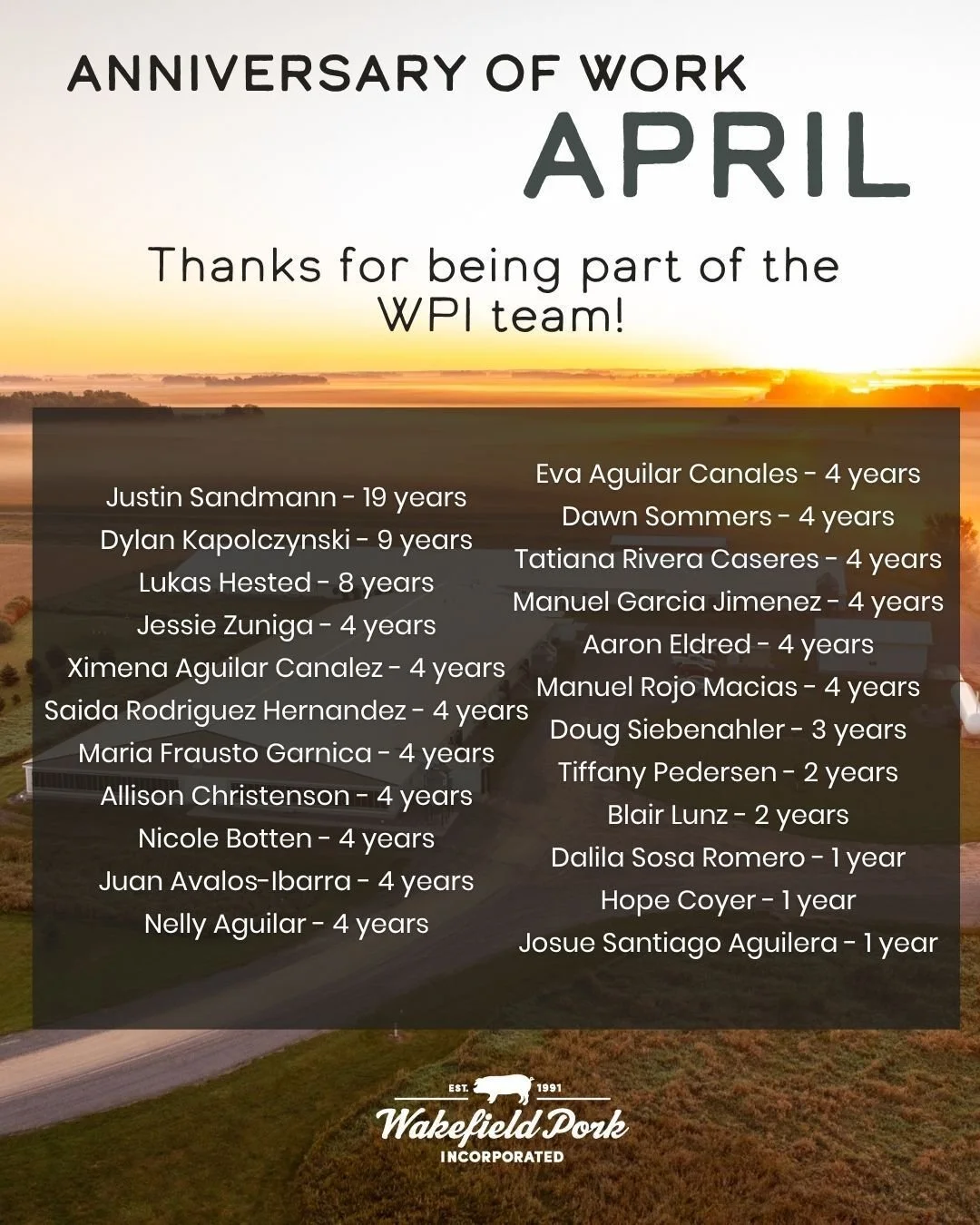 We are excited to congratulate another group of full-time employees reaching work anniversaries this month. If you are on this list, thank you for your efforts and continued contributions to help WPI succeed. If you know someone on this list, give th
