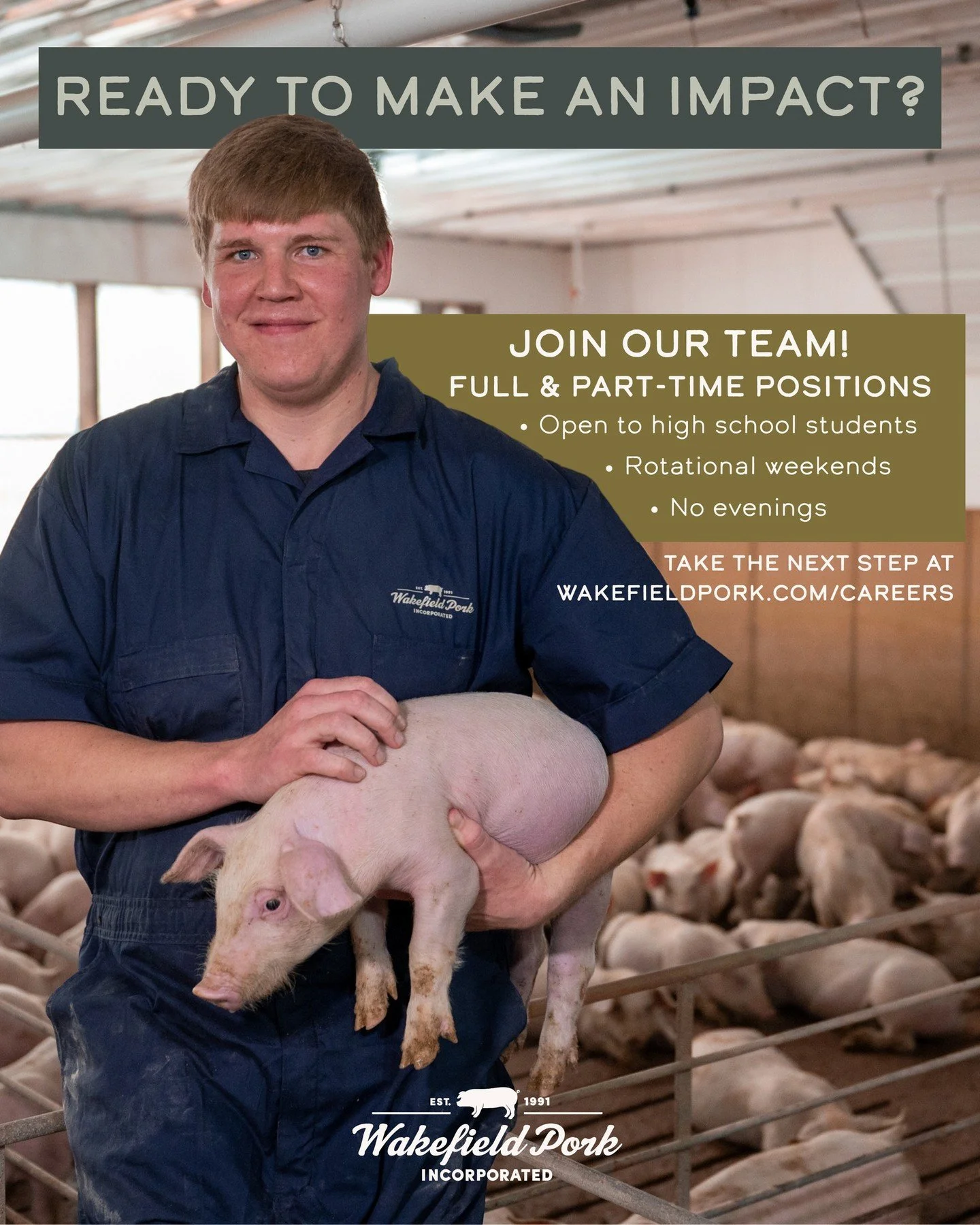 Looking for meaningful, hands-on work? We&rsquo;re hiring!
Open positions include:
- Grow/Finish Field Technician (Little Falls, MN)
- Sow Farm Technician (Gaylord/Nicollet, MN)
- Sow Farm Technician (Amboy, MN)

Not sure where you fit in? Head to ou