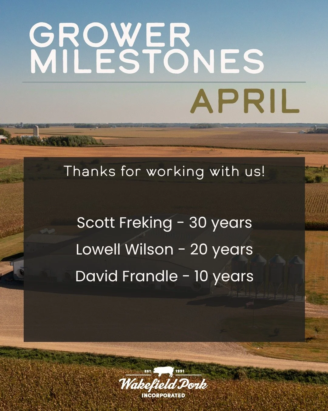 A big shoutout to our growers reaching milestones with us this month! 🐖 We know that raising livestock is often a family effort. If you are a part of the success of one of these farms, congratulations to you! We are thankful for our partnership with