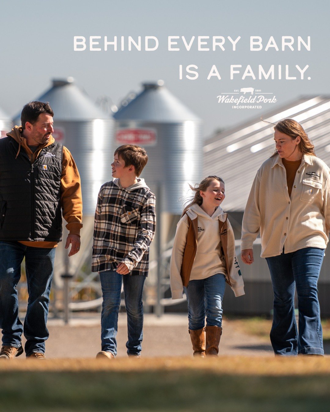 Behind every barn is a family. Behind every pig is a commitment. Behind every good outcome is a great team. Behind every routine is dedication. Behind every farm is a story worth telling. 💚 We're grateful to share ours!

#WakefieldPork #TeamWPI #Gra