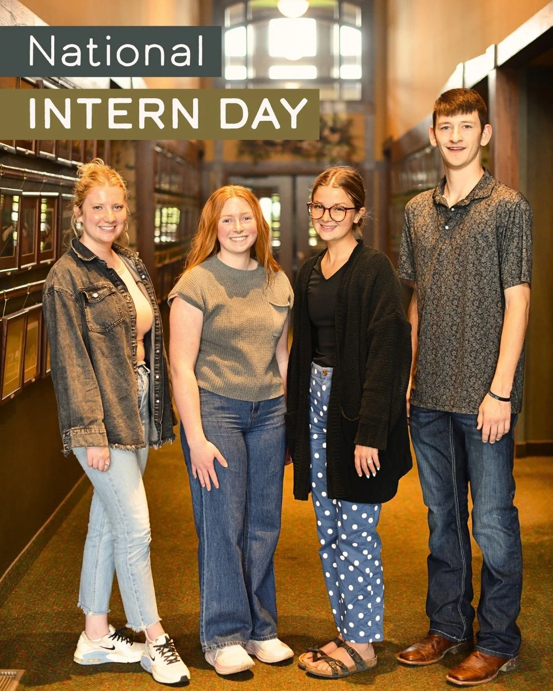 Happy National Intern Day to our four awesome interns! 

This group has been busy, both in their roles and outside of work! Three of them are involved with the local Sibley County Fair this week and weekend, and the fourth is getting MARRIED this Sat