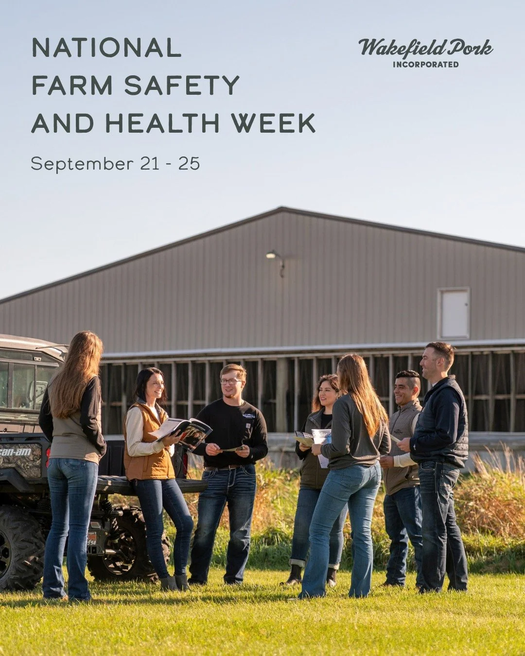‼️This week is National Farm Safety and Health Week, and it is a great reminder to slow down, stay aware, and look out for one another. Take the time to protect the most valuable part of the farm: you. 

#NFSHW26 #FarmSafety #WakefieldPork #FarmerHea