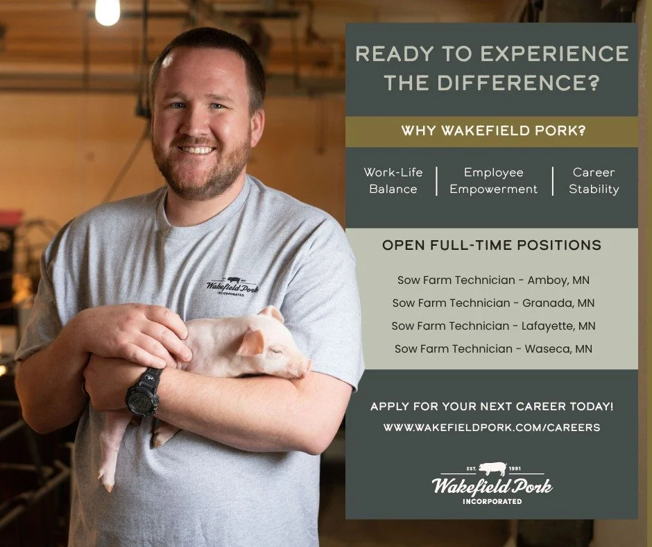 Looking for a career change? Wakefield Pork has openings!
Click the link to see what we have to offer➡️ https://buff.ly/QSomEfr