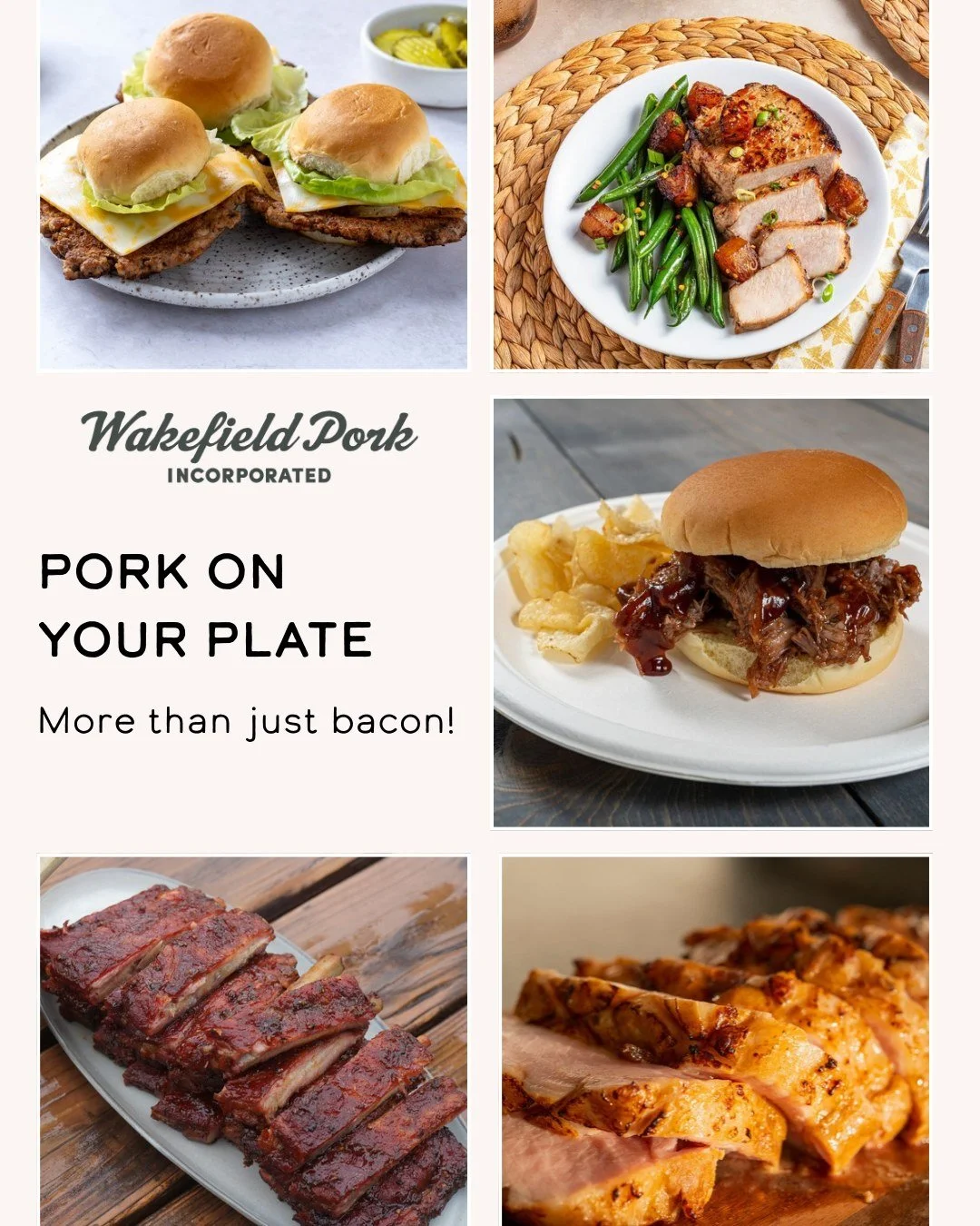 🥓It's Pork Month, and there's so much to enjoy!

From bacon and pork chops to tenderloin, ribs, and ground pork, there are plenty of ways to put pork on the menu. 🍽️

What's your favorite way to enjoy pork? Let us know in the comments!

#PorkMonth 