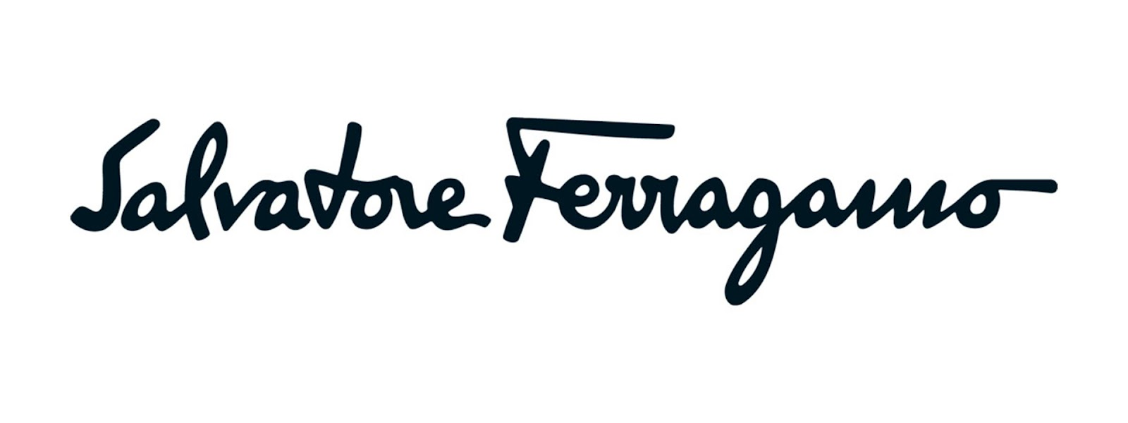 Salvatore Ferragamo logo in black handwritten script on a white background.