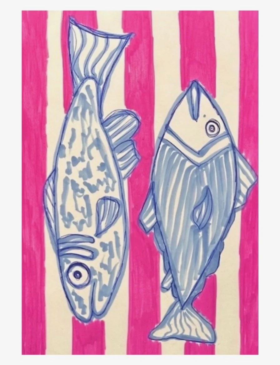 "Weird Fishes" Postcard