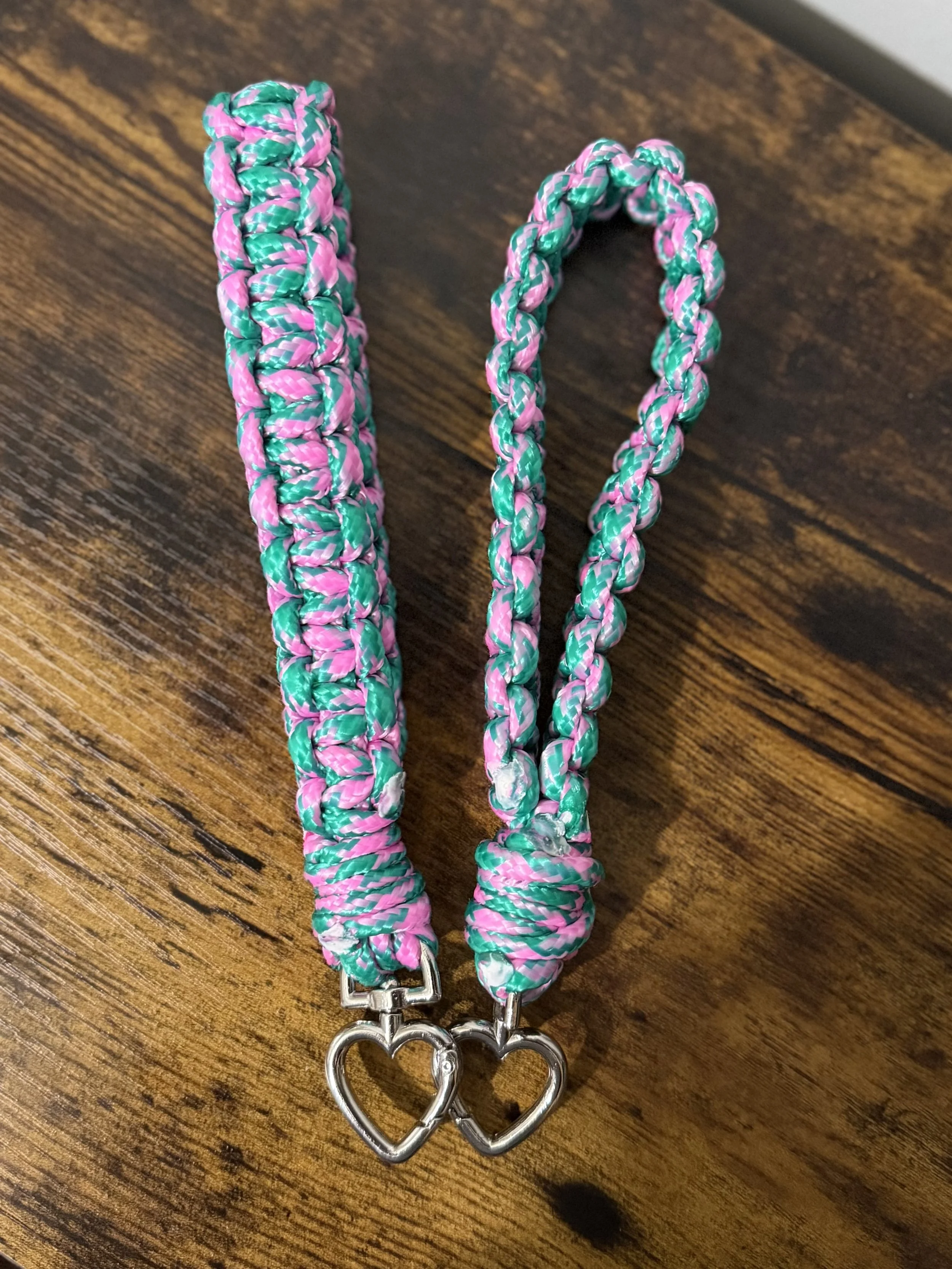 Pink/Teal Wristlet