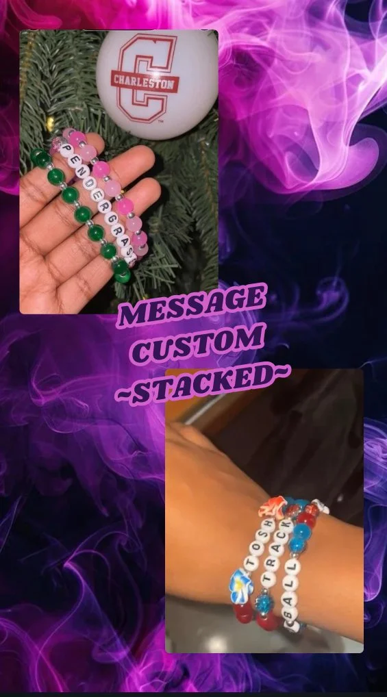 CUSTOM MESSAGE STACKED BRACELETS