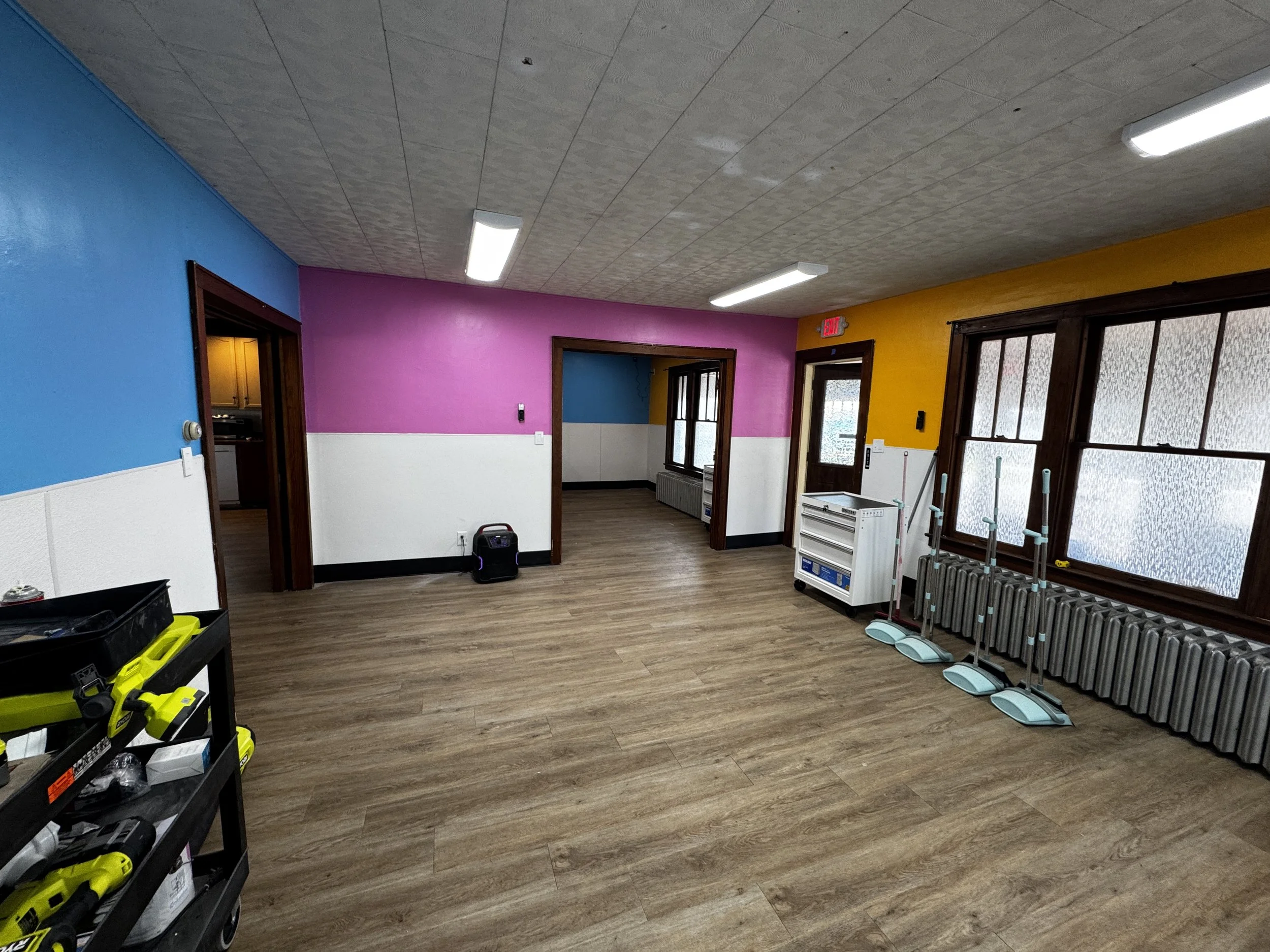 Love Your Doggo grooming salon interior photos of the grooming stations in Blacklick, Ohio