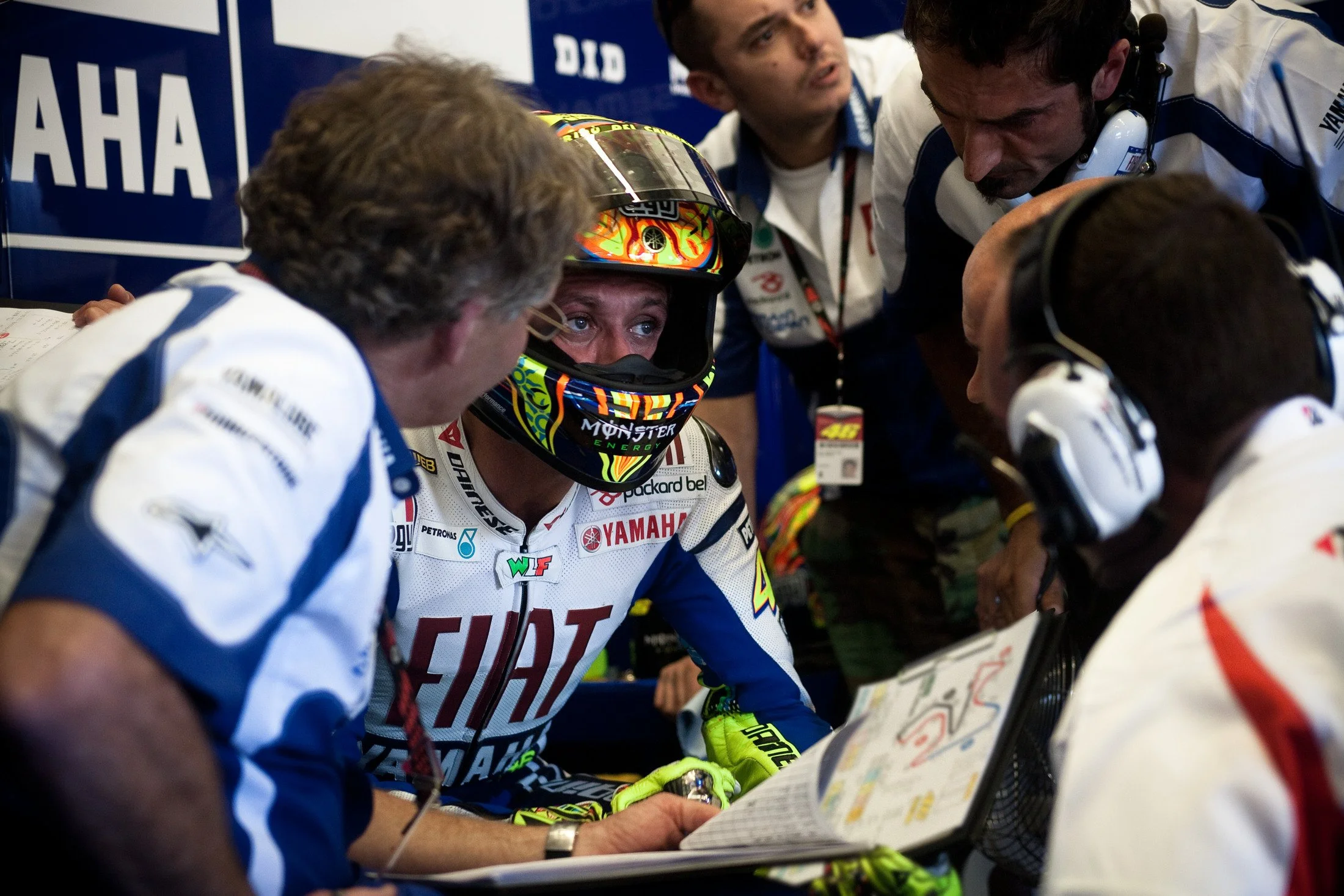 Fiat Yamaha — nel box della squadra