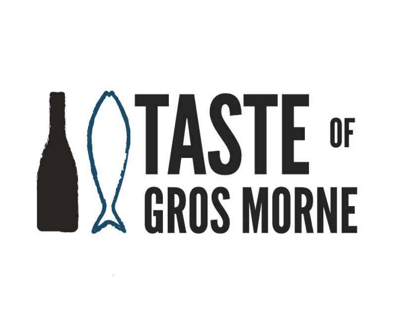 Logo with a fish and bottle illustration, text reading 'Taste of Brossmore'