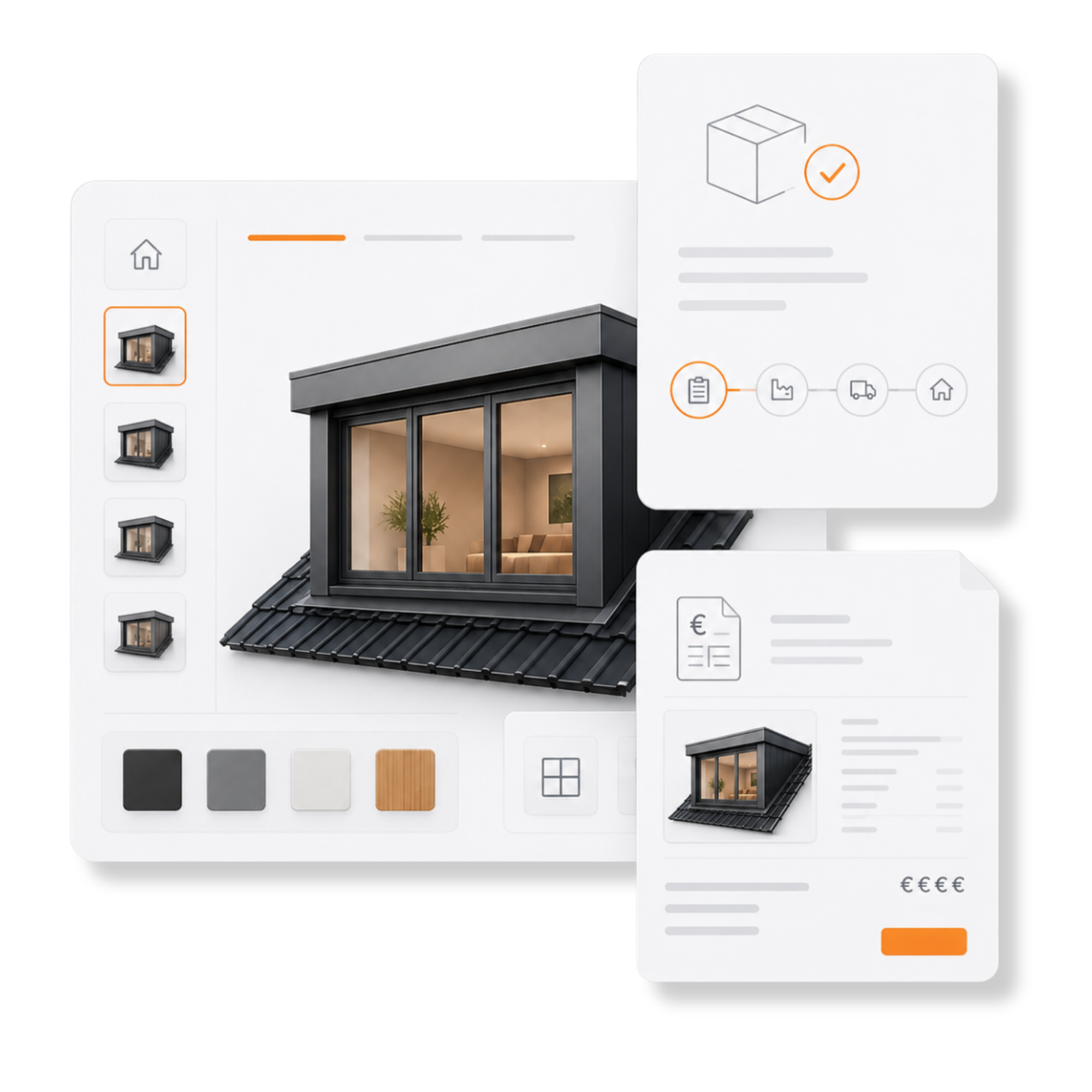 Configurator voor het maken van een dakkapel