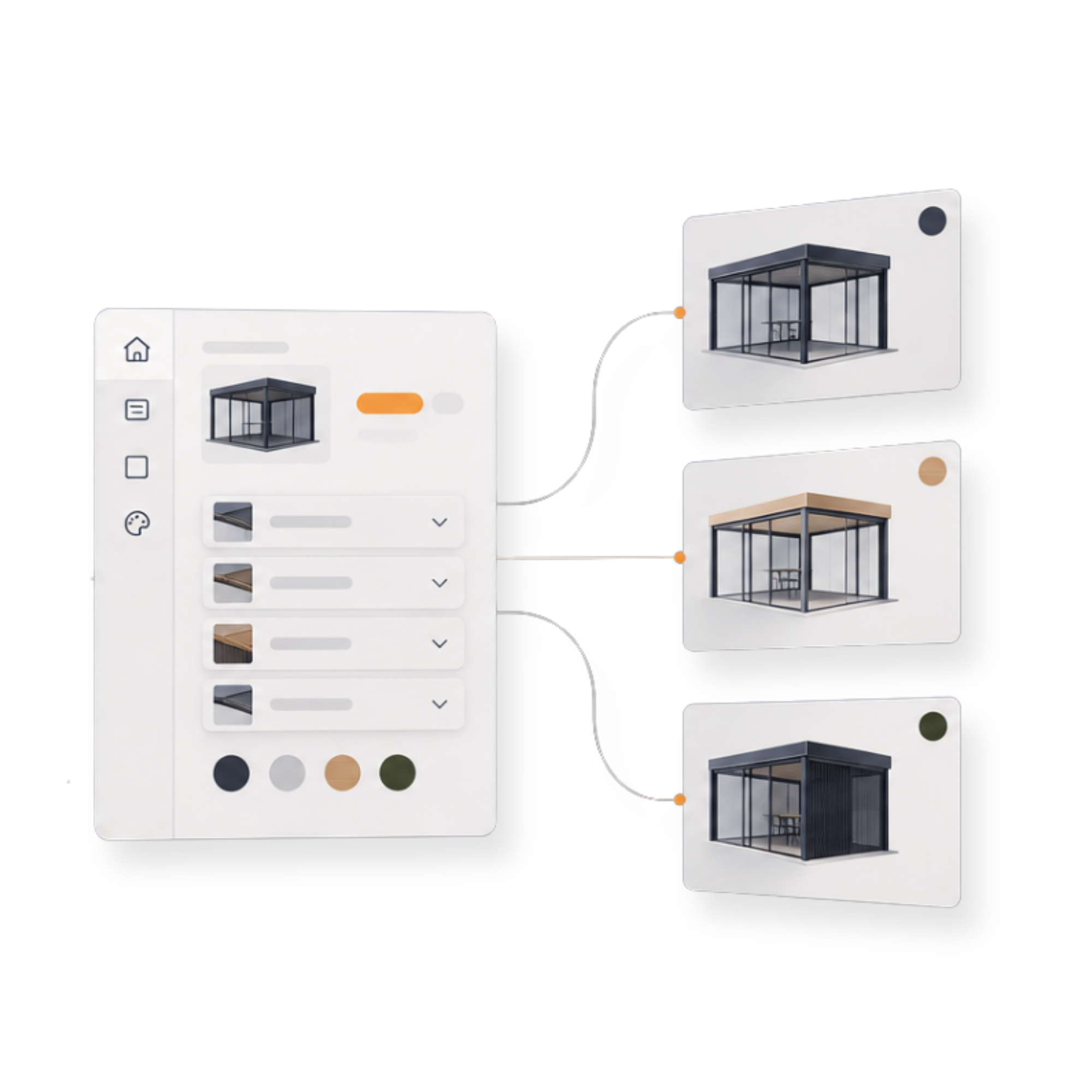 Configurator voor het maken van een aanbouw