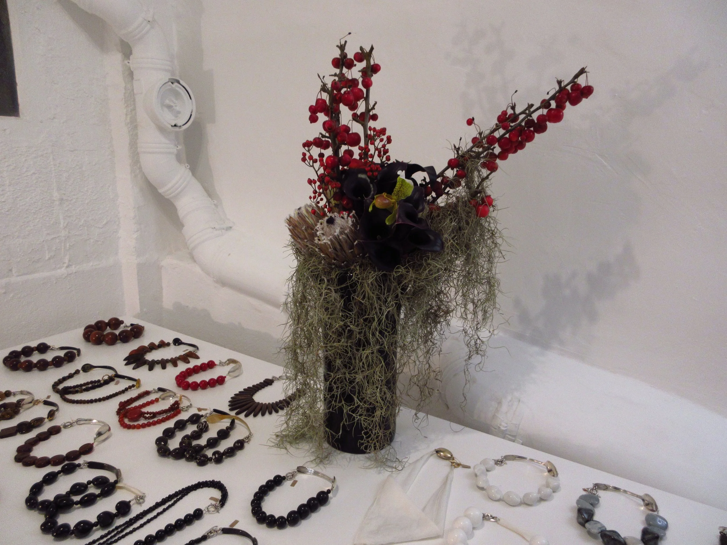 Bouquet composé pour présentoir à bijoux