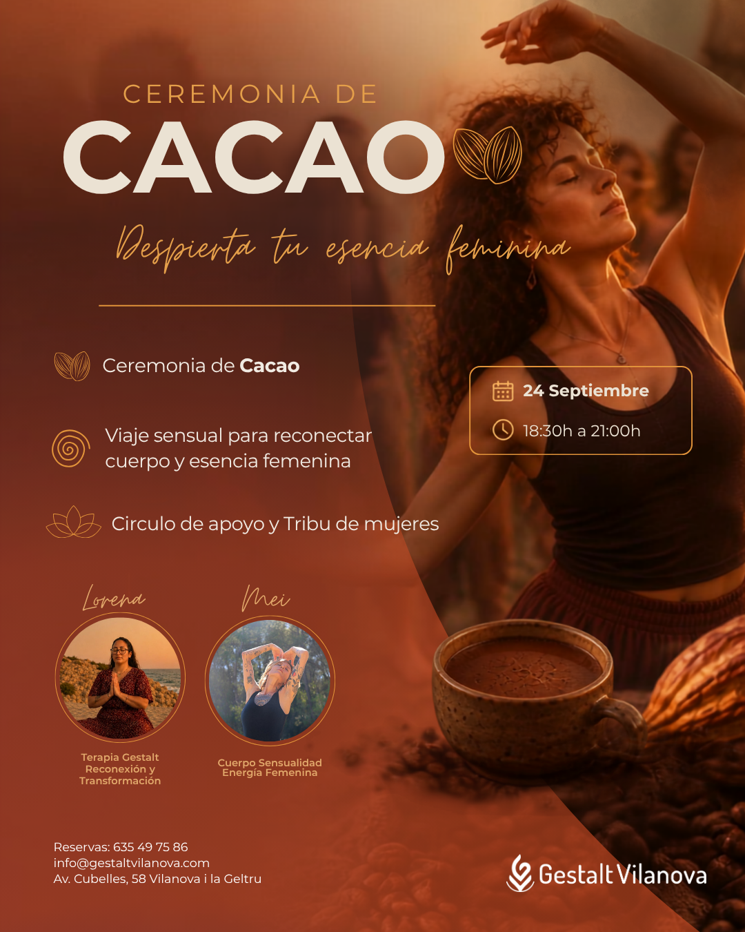 ✨ CEREMONIA DE CACAO · DESPIERTA TU ESENCIA FEMENINA ✨