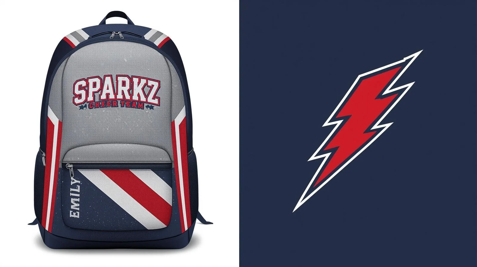 Red, Silver and Blue Backpack