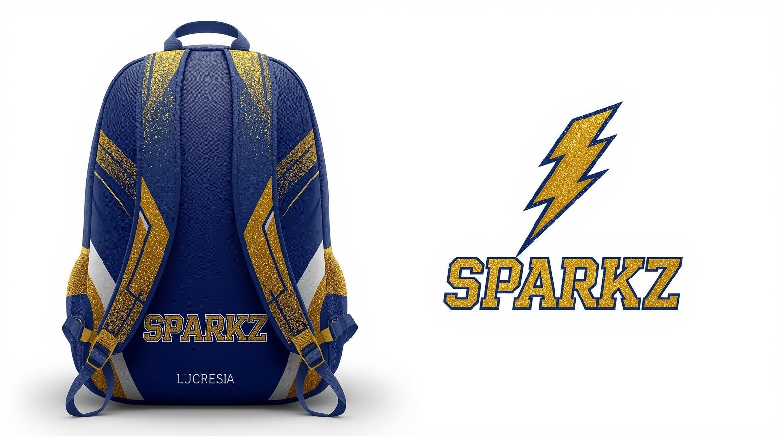 Royal Blue, Gold and White Backpack