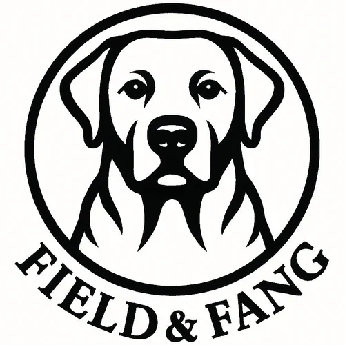 Logo featuring a dog's face within a circle with the text 'Field & Fang' below.