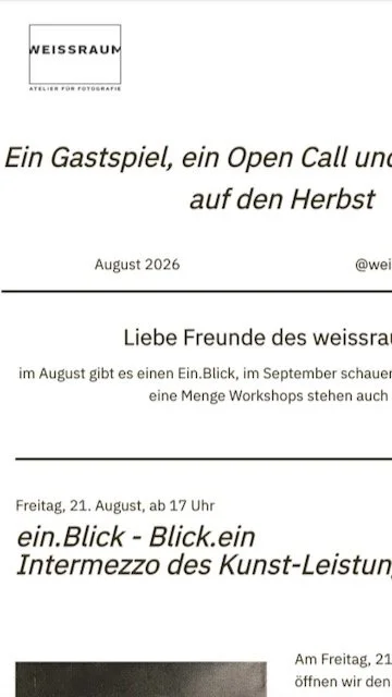 Es gibt wieder einen weissraum Newsletter