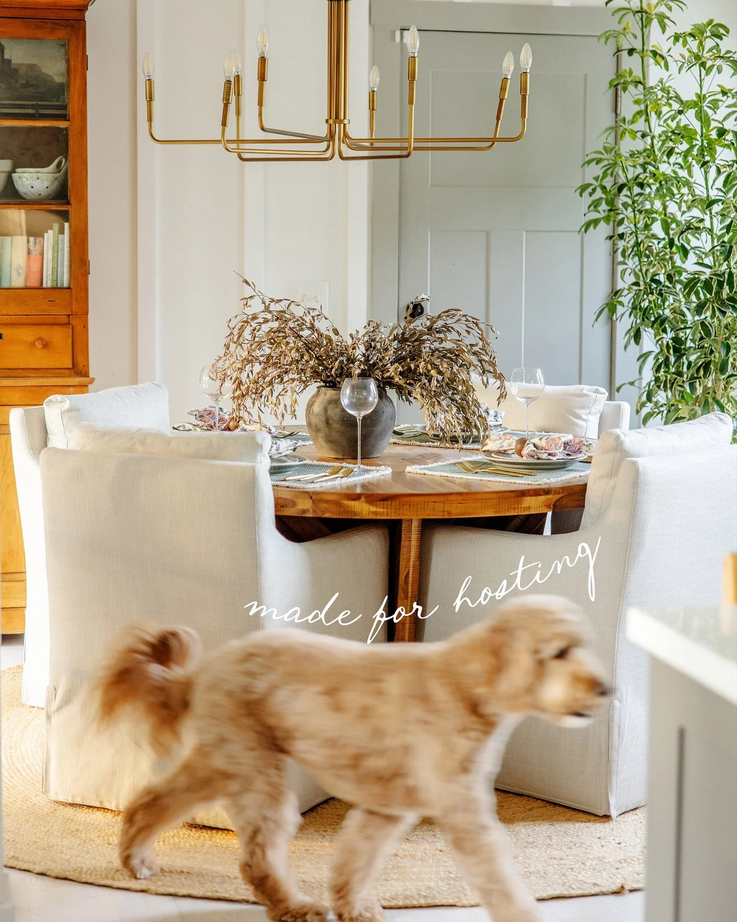 Pull up a chair in the Braffords&rsquo; dining room, layered with warmth, natural light, and a few vintage finds that tell a story.

What makes this little nook extra special is its past. When we bought the house, this space wasn&rsquo;t a room at al