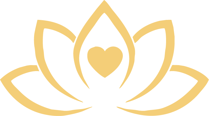 Mindful Medicine logo - A lotus flower with a heart in the middle.