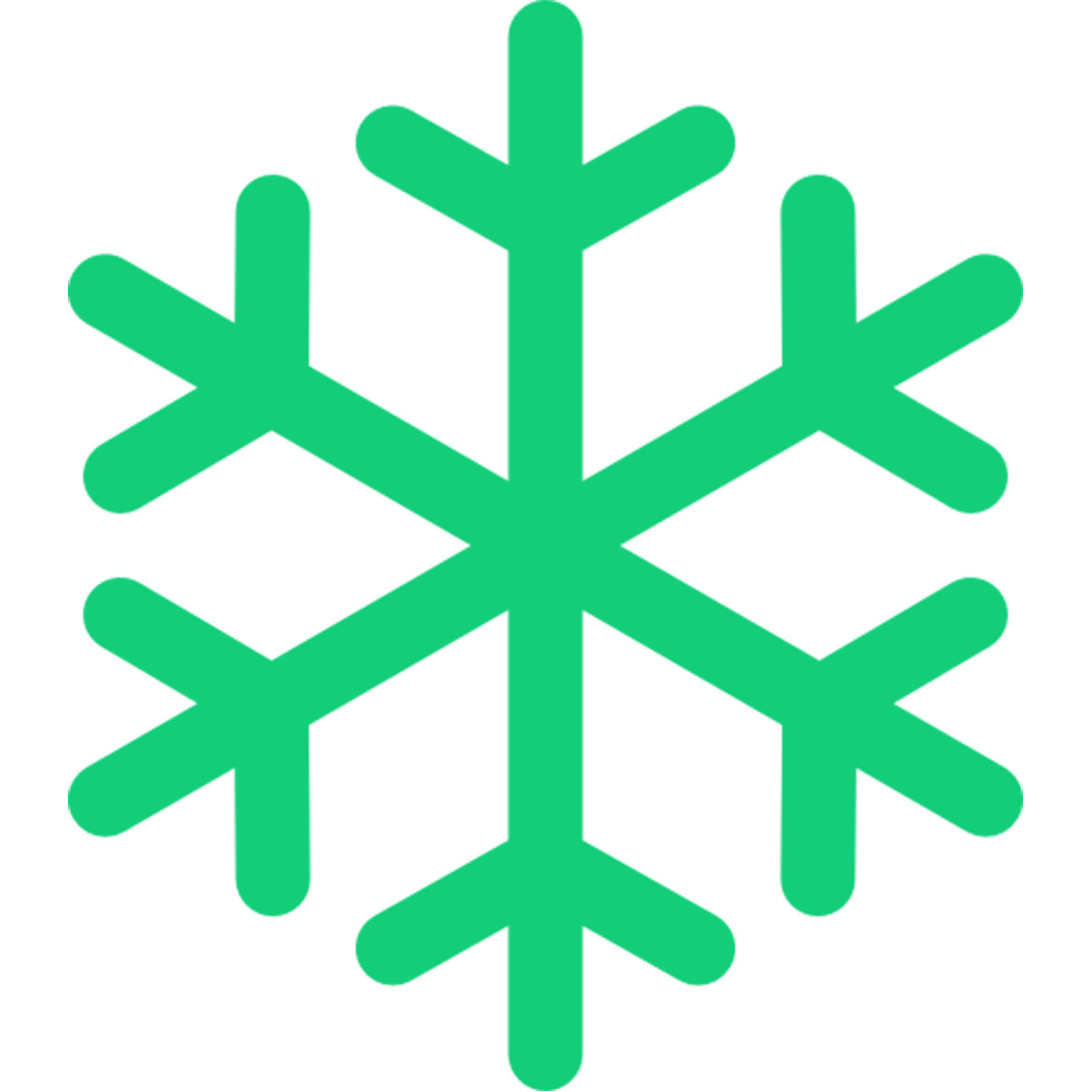Green snowflake icon.