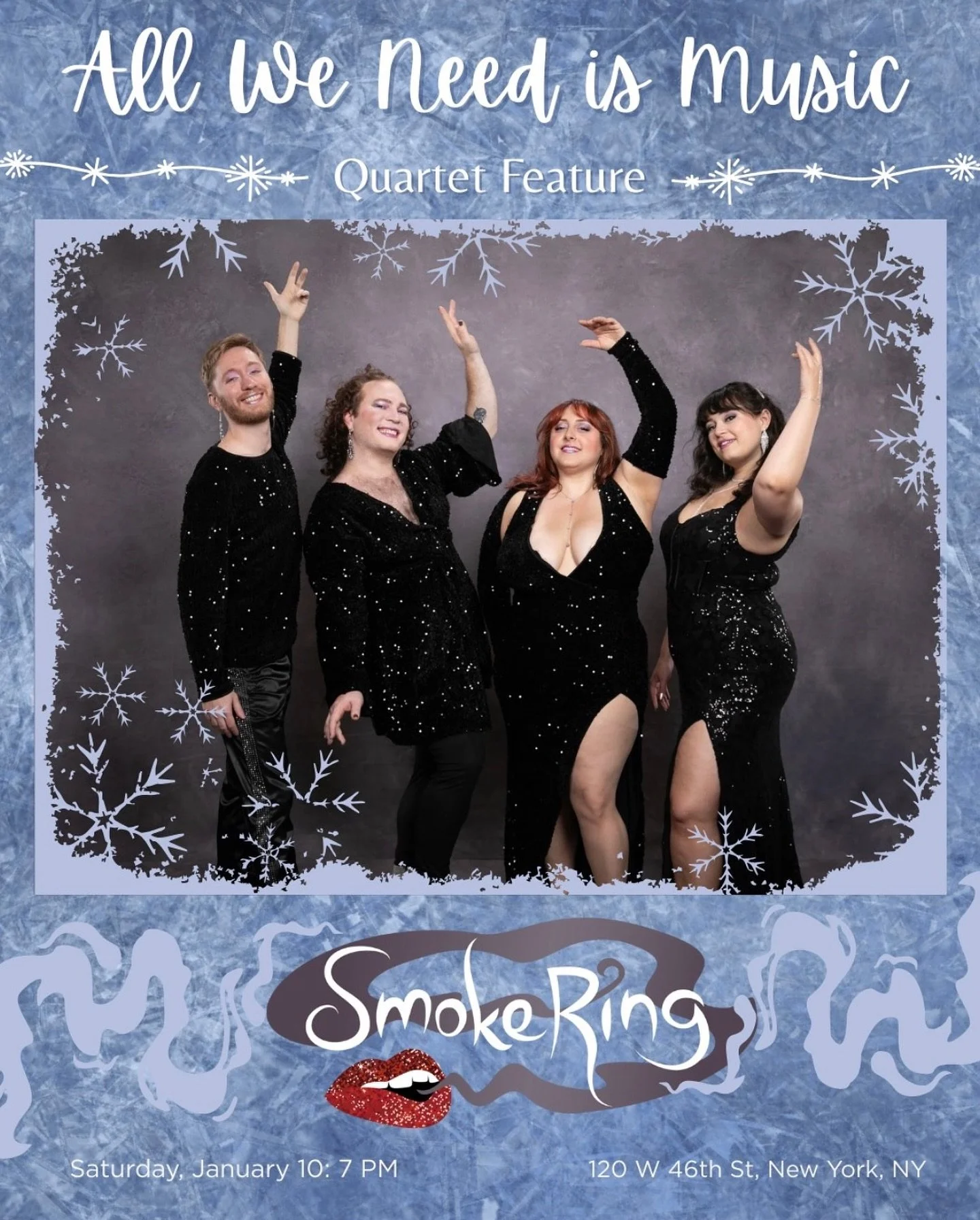 Catch us this Saturday in Midtown performing with @gothamchorus @sirensofgotham @strongsuitquartet @onestopshop.qtet and @ebf.quartet. A great lineup!

Get tickets here: https://www.eventbrite.com/e/all-we-need-is-music-gotham-winter-concert-tickets-