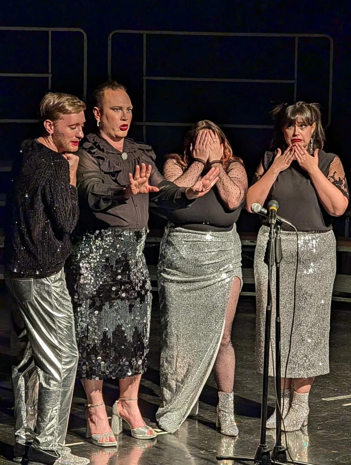 We had such a wonderful time performing at the @gothamchorus winter show last weekend, with an extra cute collab with our darling friends in @strongsuitquartet. ❤️ Tune in to our Patreon for even more behind-the-scenes action and some extra special a