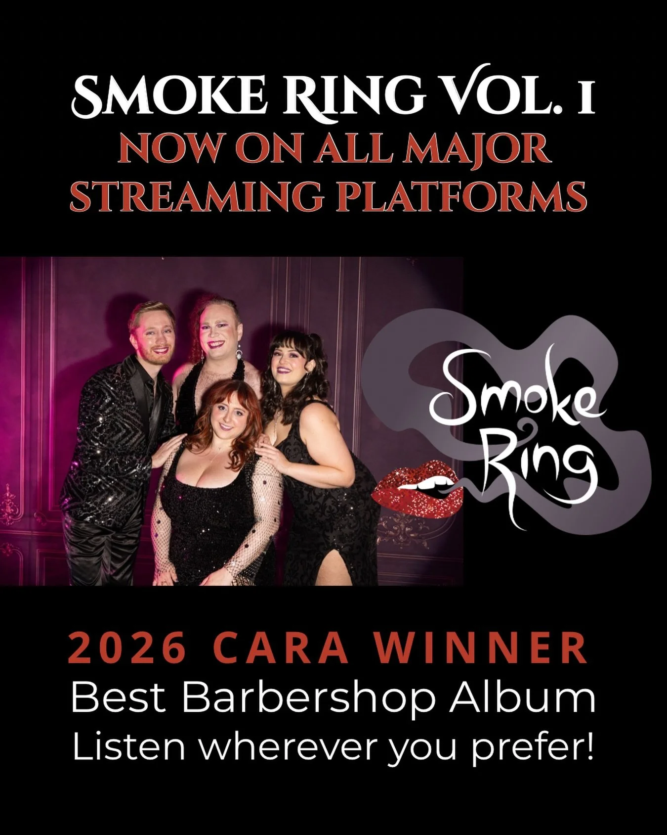 We are beyond honored to share that we were awarded a Contemporary A Cappella Recording Award (CARA) yesterday for Best Barbershop Album! Thanks @casavocal!

Recording our first album was one of the most rewarding experiences we&rsquo;ve had as a gro