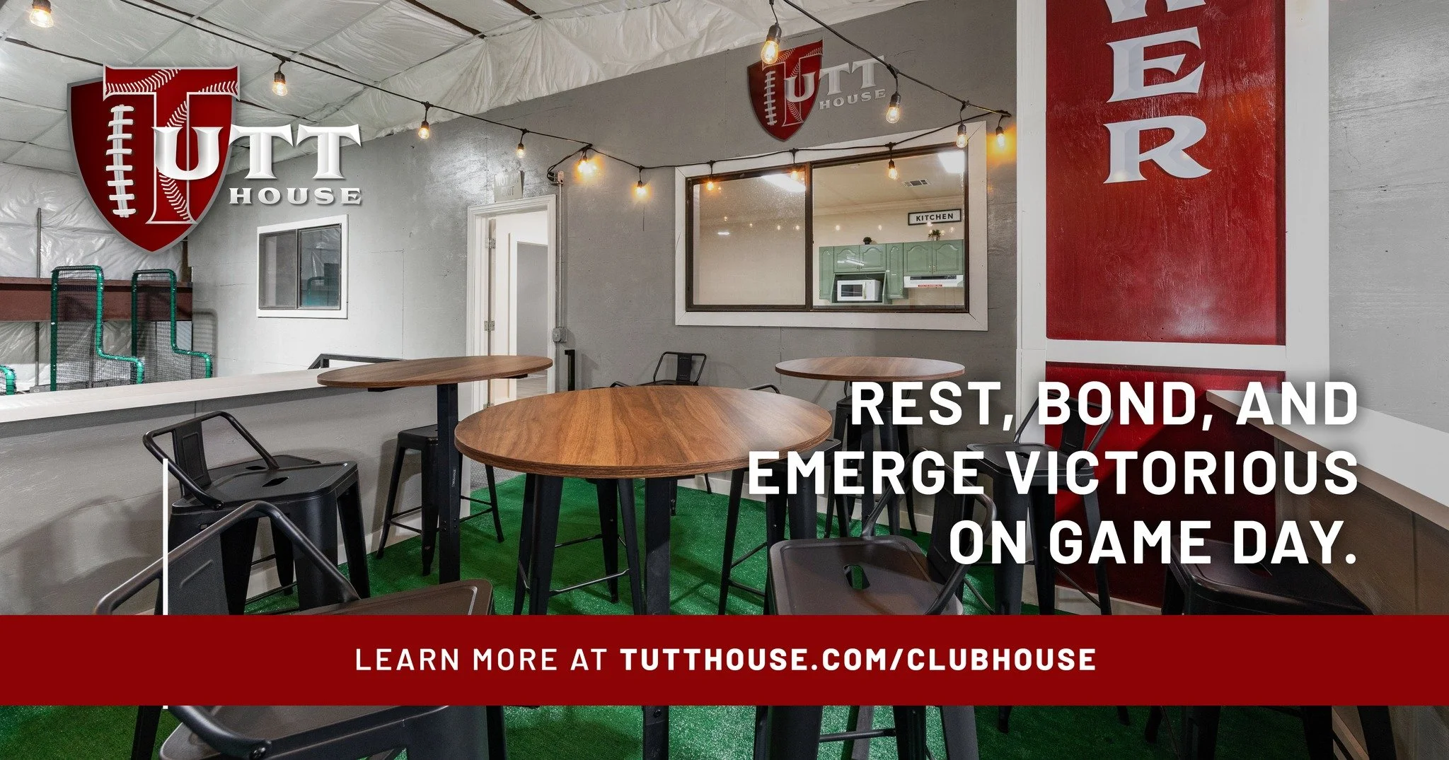 Tournament Season is Here &ndash; Stay at the TUTT House Clubhouse!

Traveling teams, this is your home away from home:
&middot; Sleep, eat, and strategize together under one roof
&middot; Flexible spaces for team meetings and downtime
&middot; Minut