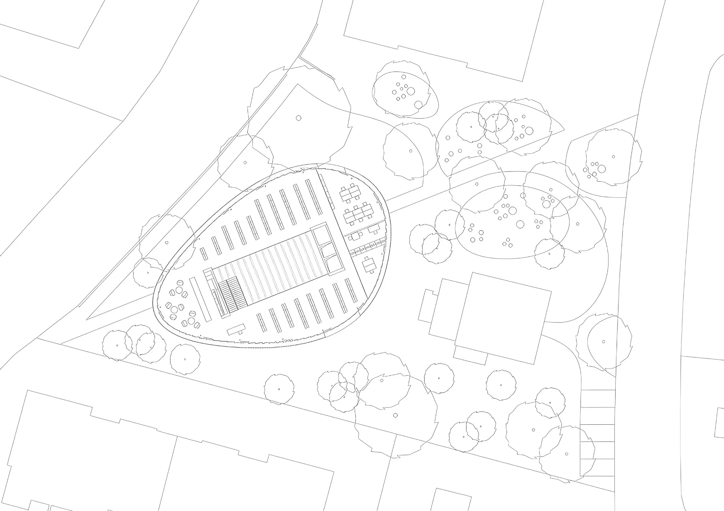 Stadtbibliothek Dornbirn | Entwurf | Grundriss Obergeschoß 