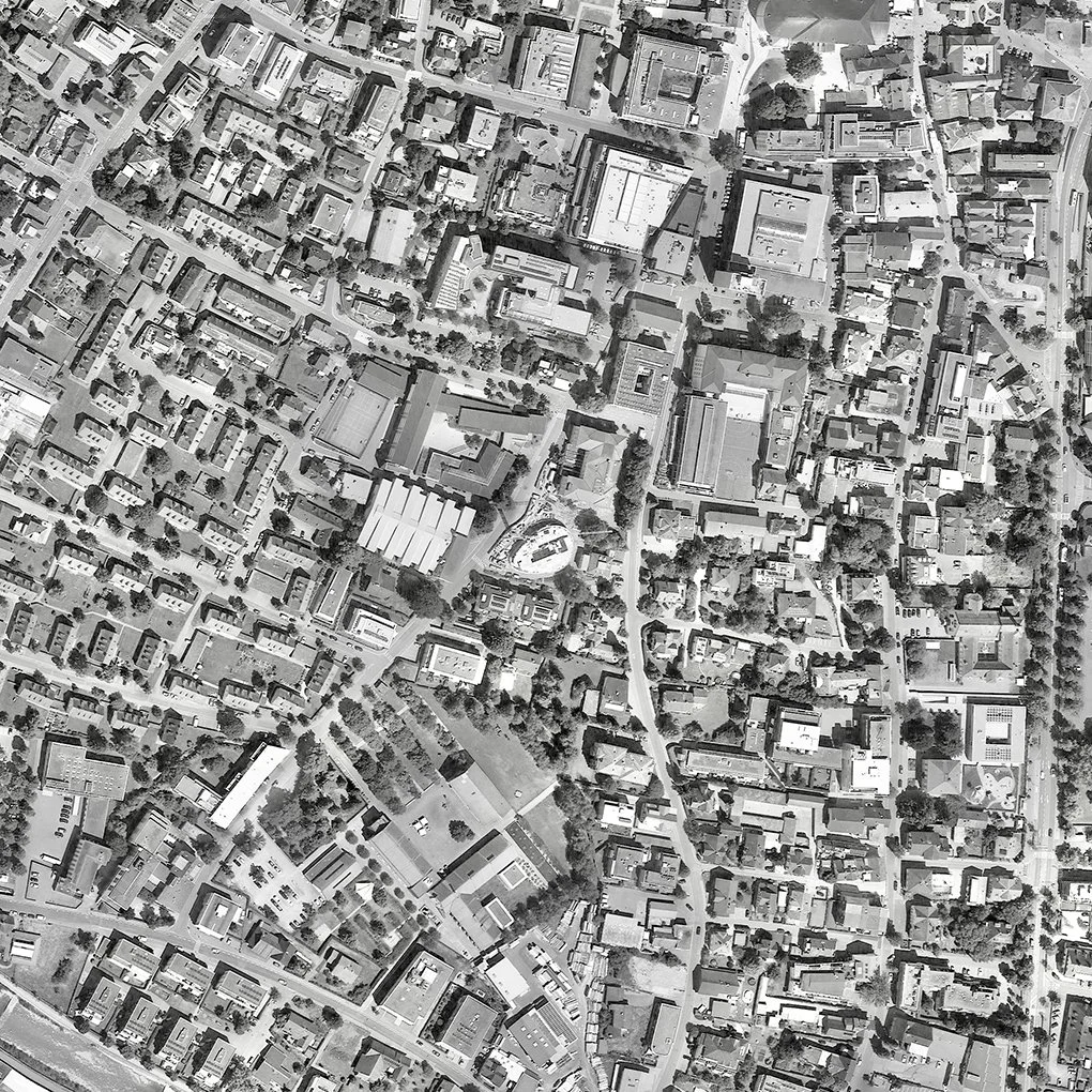  Google Earth 2018 | Die neue Stadtbibliothek Dornbirn | Ein Pavillon im Schulbezirk