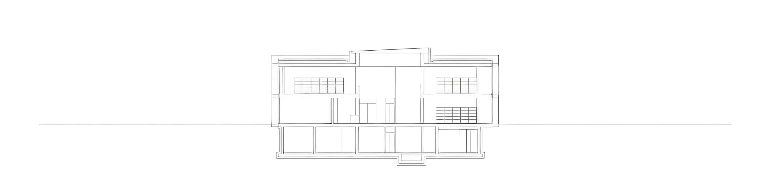 Stadtbibliothek Dornbirn | Entwurf | Schnitt mit zentralem Foyer