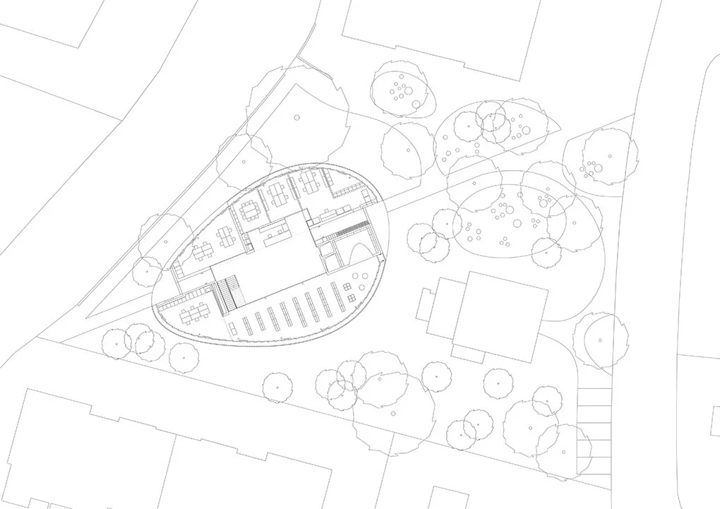 Stadtbibliothek Dornbirn | Entwurf | Grundriss Erdgeschoß