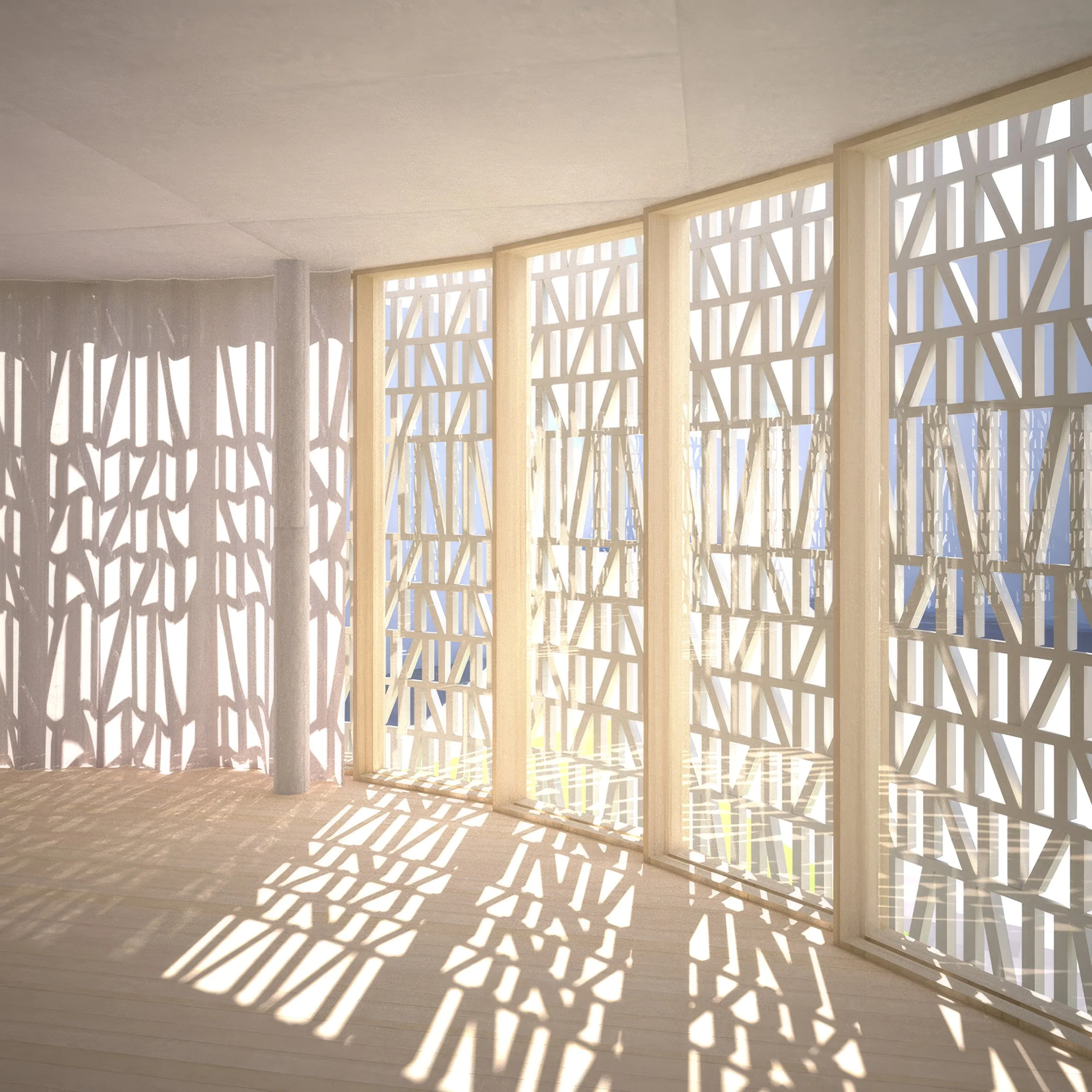 Stadtbibliothek Dornbirn | Entwurf  | Fassade Innen