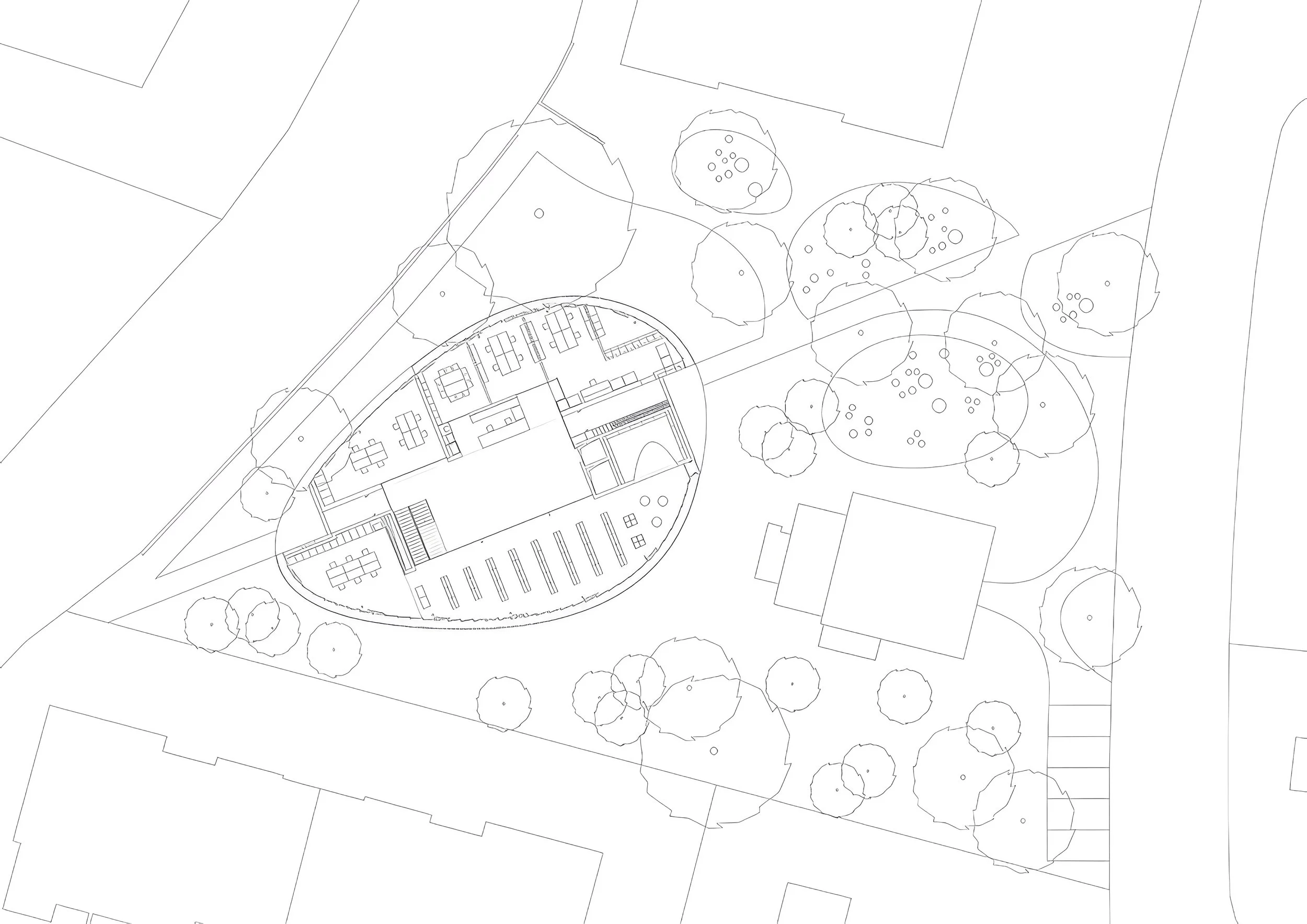 Stadtbibliothek Dornbirn | Entwurf | Grundriss Erdgeschoß