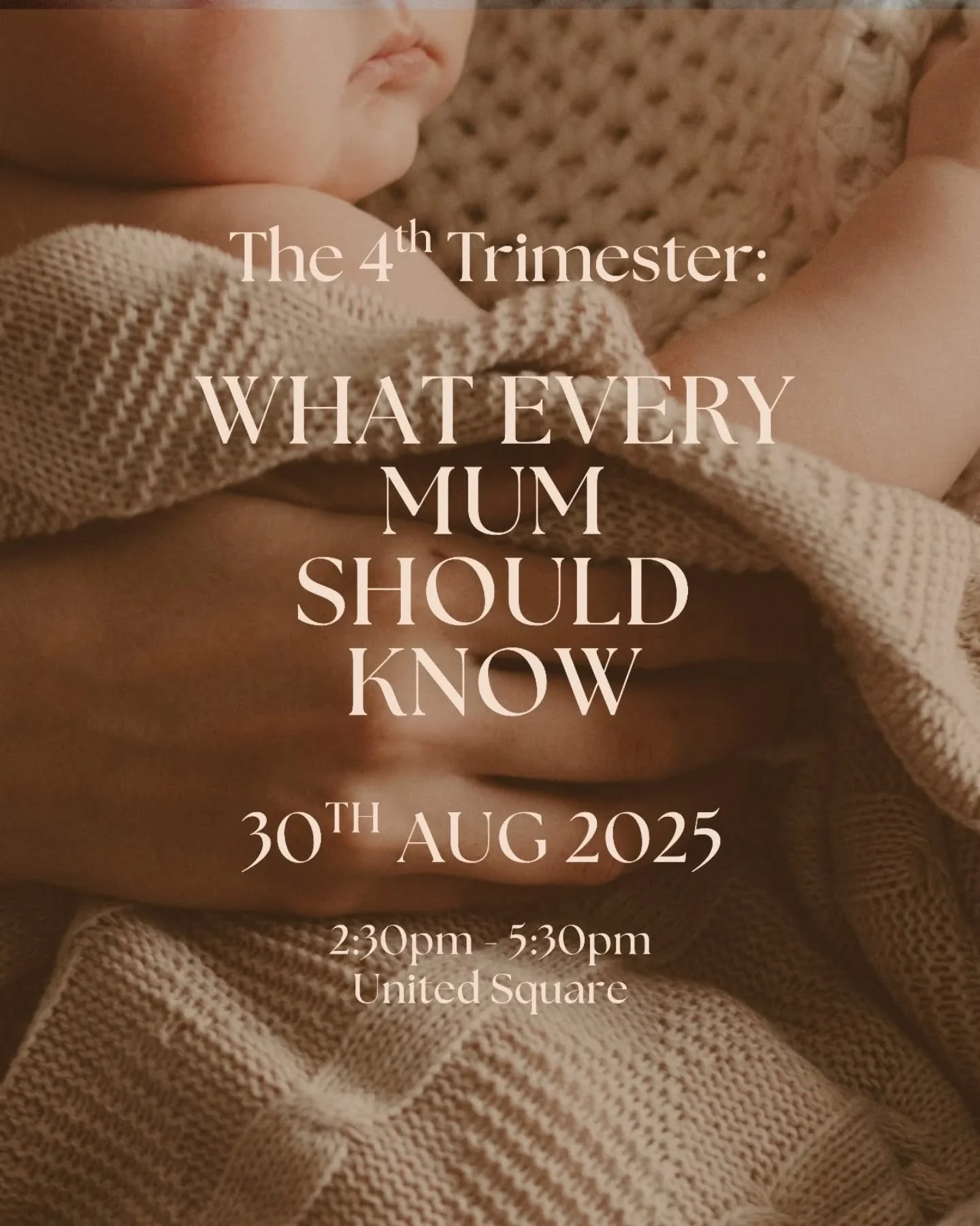 Get ready for a morning of practical, expert-led talks to guide you through life after birth. Hear from our panel of certified birth coach, lactation consultant, and dental surgeon as they share real insights on postpartum recovery, breastfeeding, &a