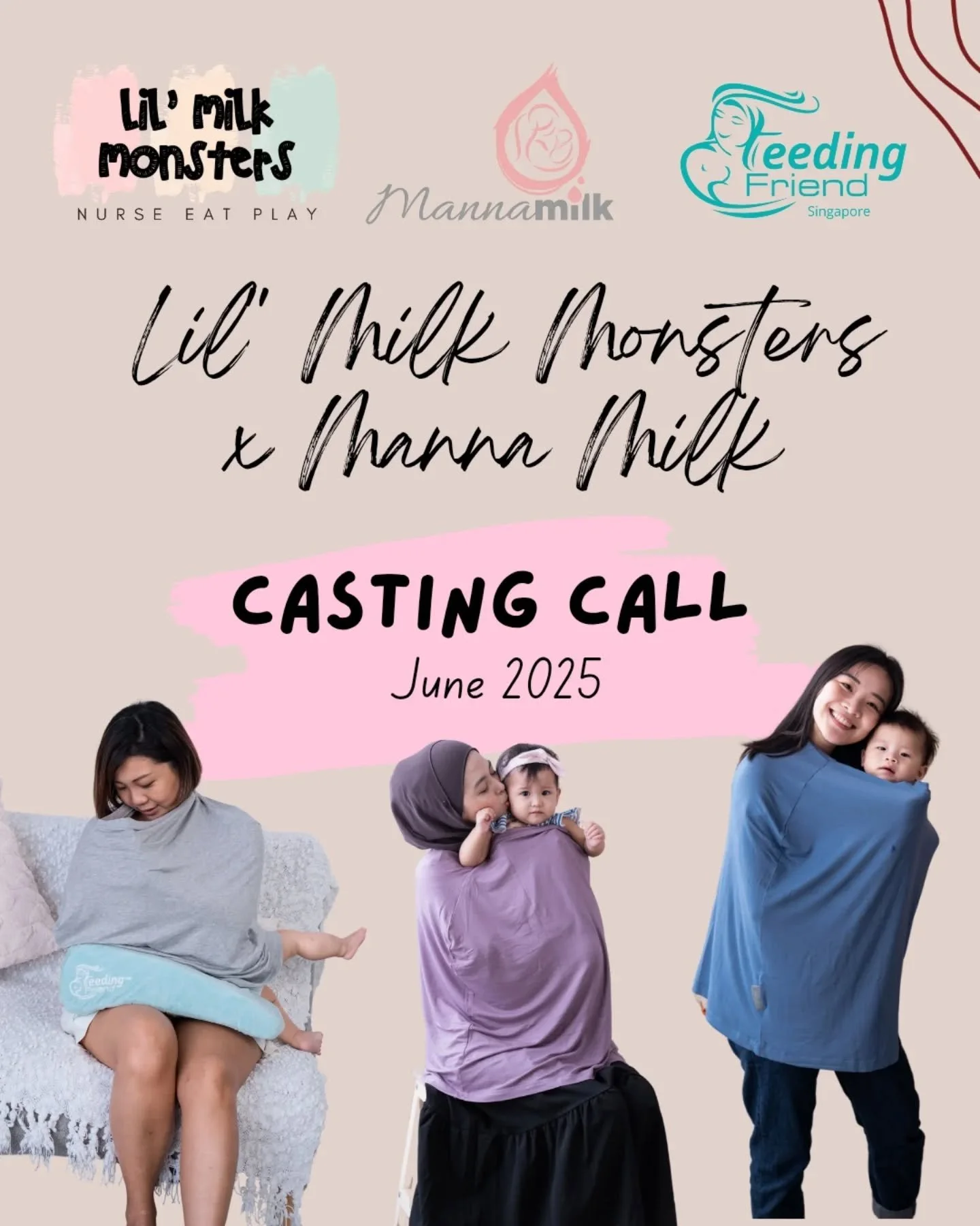 ✨ Calling all mummies and babies! ✨ We&rsquo;re looking for 3 amazing pairs to feature in our upcoming campaign for nursing covers and lactation services! 📸 

Be one of the lucky pairs to receive:
🎁 FREE professional photoshoots
🎁 $50 store vouche
