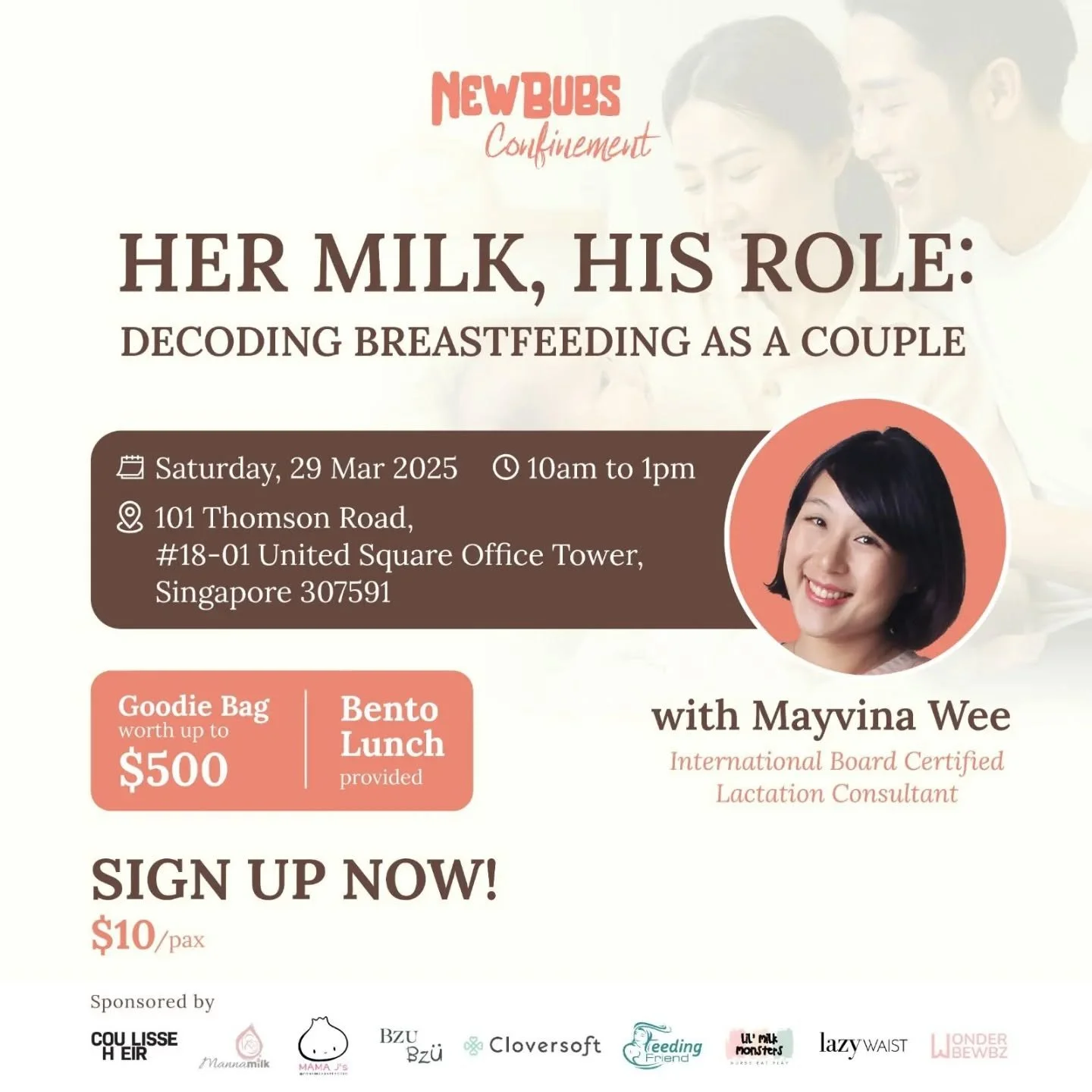 🌸 Her Milk, His Role: Decoding Breastfeeding as a Couple 🌸

Breastfeeding can be challenging, but you don&rsquo;t have to do it alone! Join us for an exclusive interactive and engaging workshop as we break down the breastfeeding journey and how mum