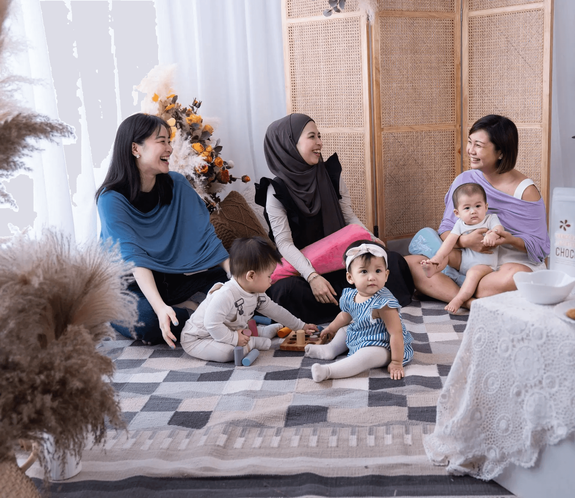 A supportive community of mothers in the Manna Milk Mums Circle private breastfeeding group.