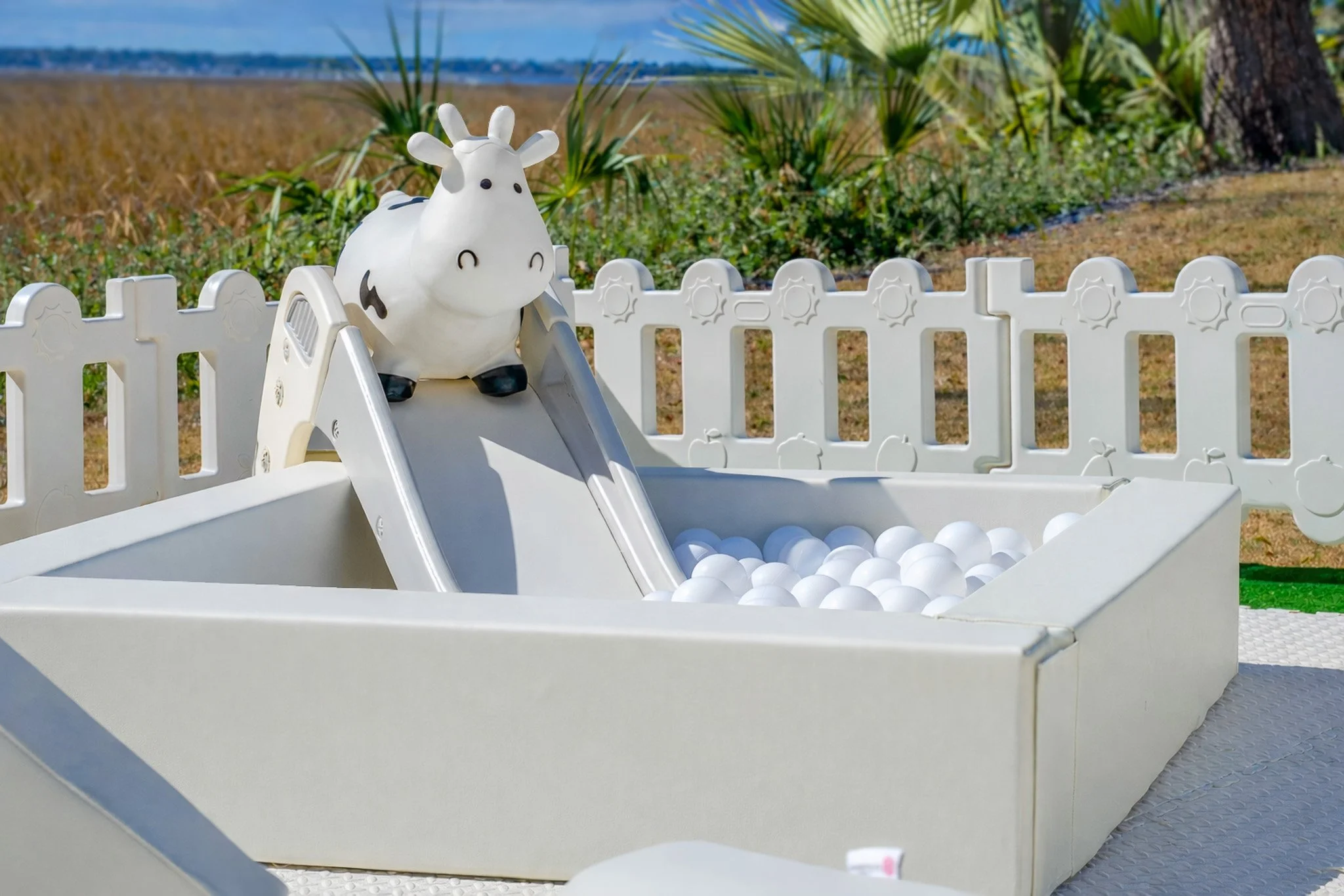 White ball pit w-cow.jpg