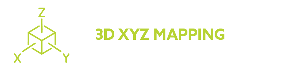 Illustration of a 3D coordinate system with axes labeled X, Y, and Z, and the text '3D XYZ Mapping'.