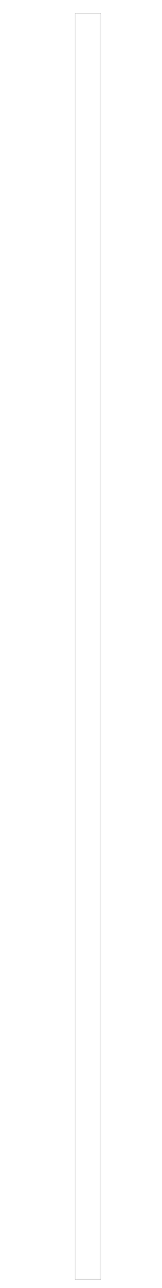A tall, thin, black and white striped object with a white section in the middle, set against a black background.
