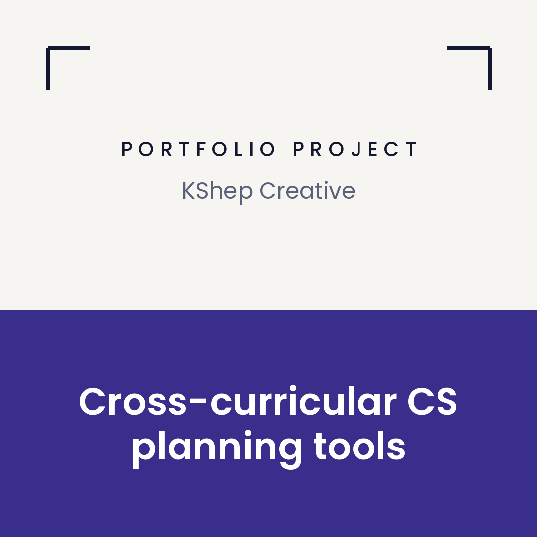 Teacher planning tools for a cross-curricular CS program