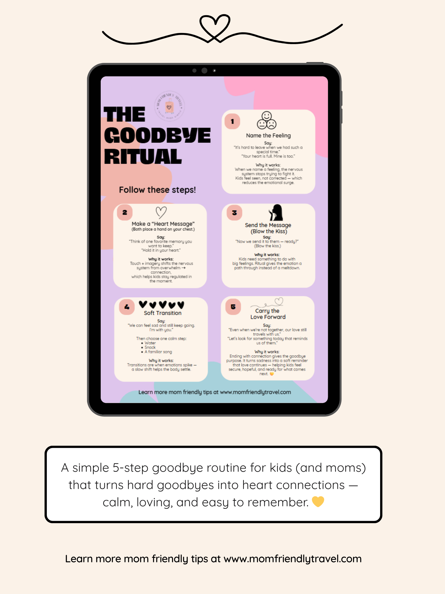 The Goodbye Ritual — A 5-Step Printable for Calm Goodbyes