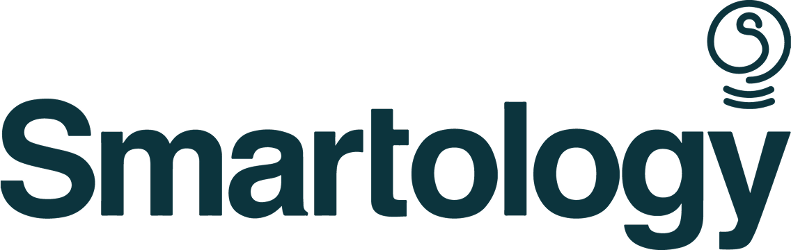 The logo of Smartology with the word 'Smartology' in bold letters and a stylized 'S' inside a circle at the top right.