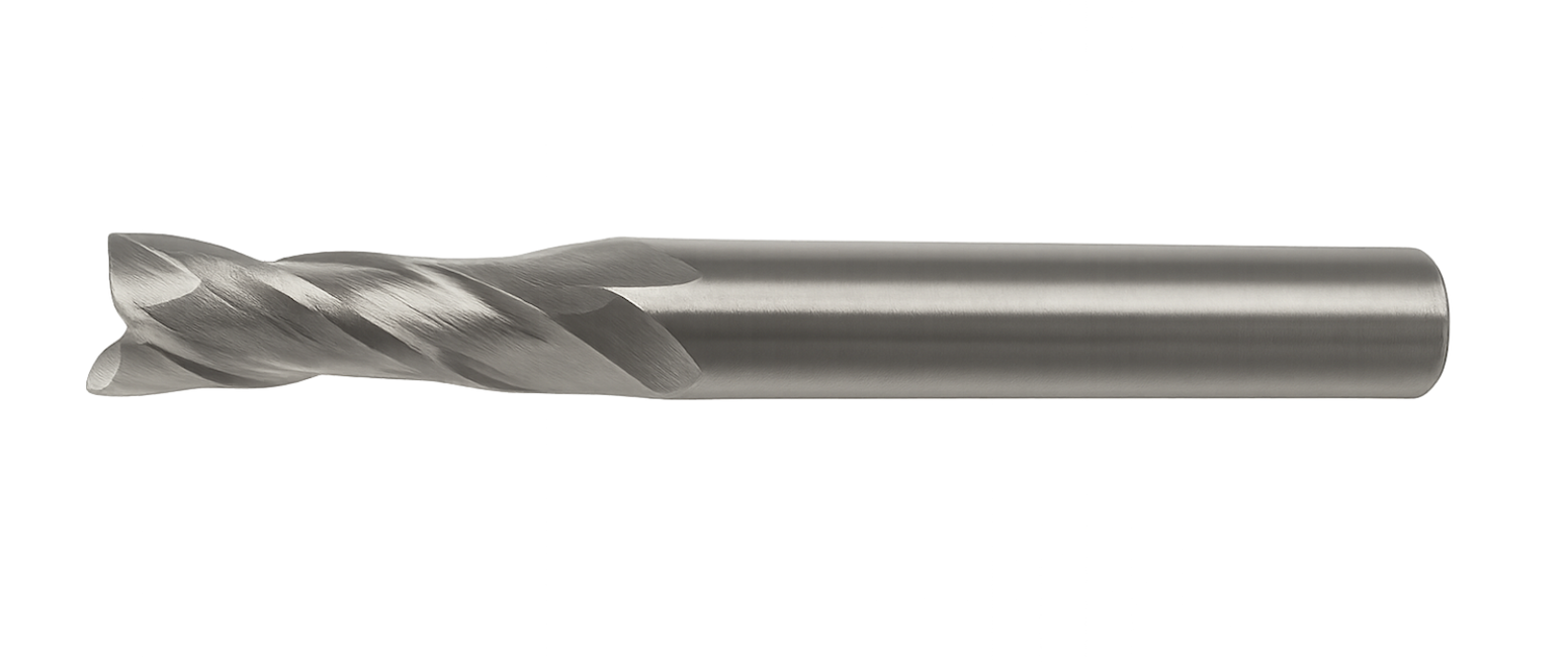 A close-up image of a metal drill bit with a shiny, silver finish.