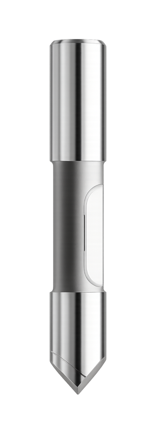 A silver, metallic, multi-purpose kitchen utensil with a pointed, chisel-like tip.